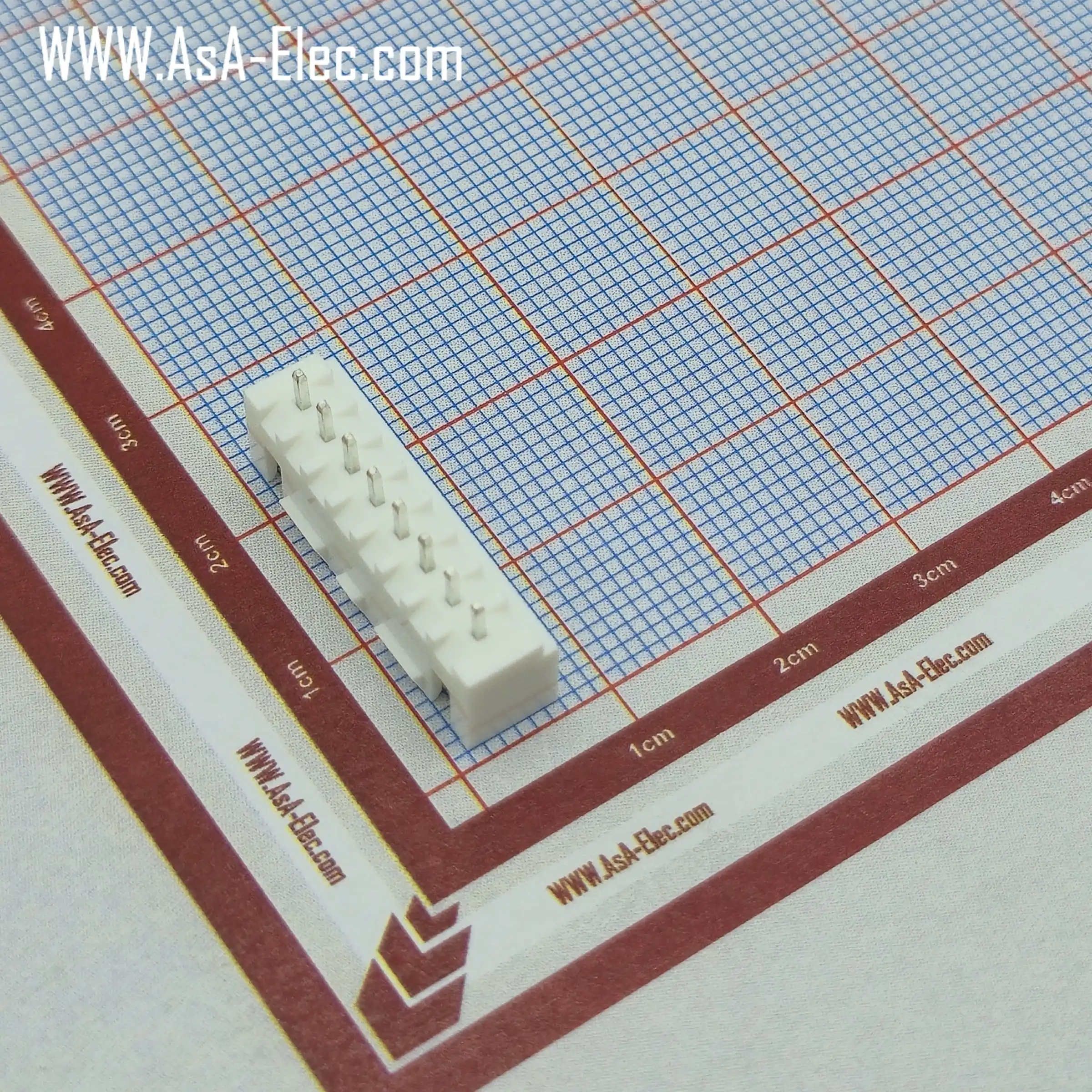 سوکت دزدگیری قفلدار 2.5 میلیمتر 8 پین نر صاف سفید XH